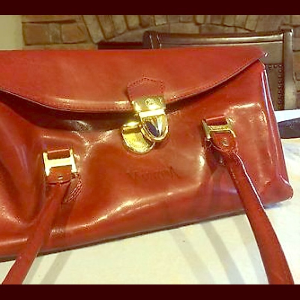 Italien Designer Valentina Genuine Handbag red